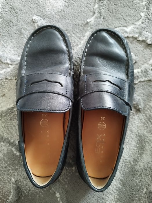 Skórzane mokasyny Geox 34