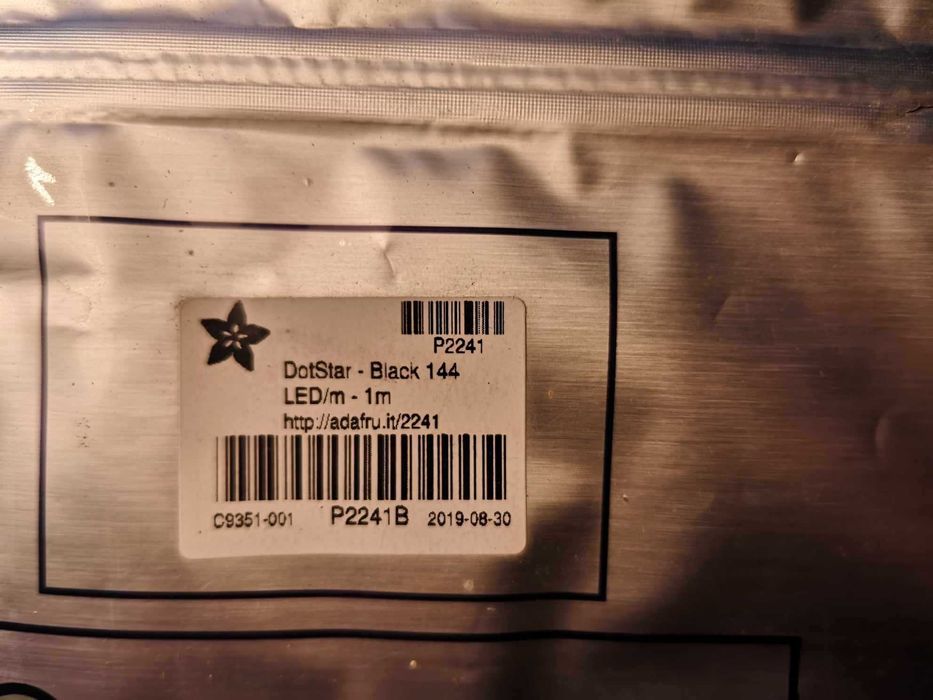 Adafruit DotStar Digital LED Strip - Black 144 LED/m