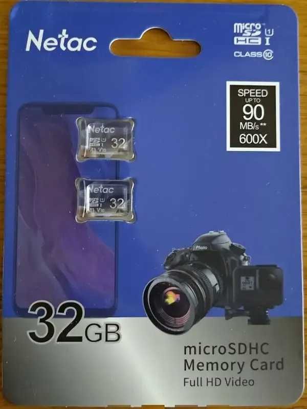 Карта пам'яті Kodak Netac 32Gb A1 P500 MicroSD *2шт / є інші моделі