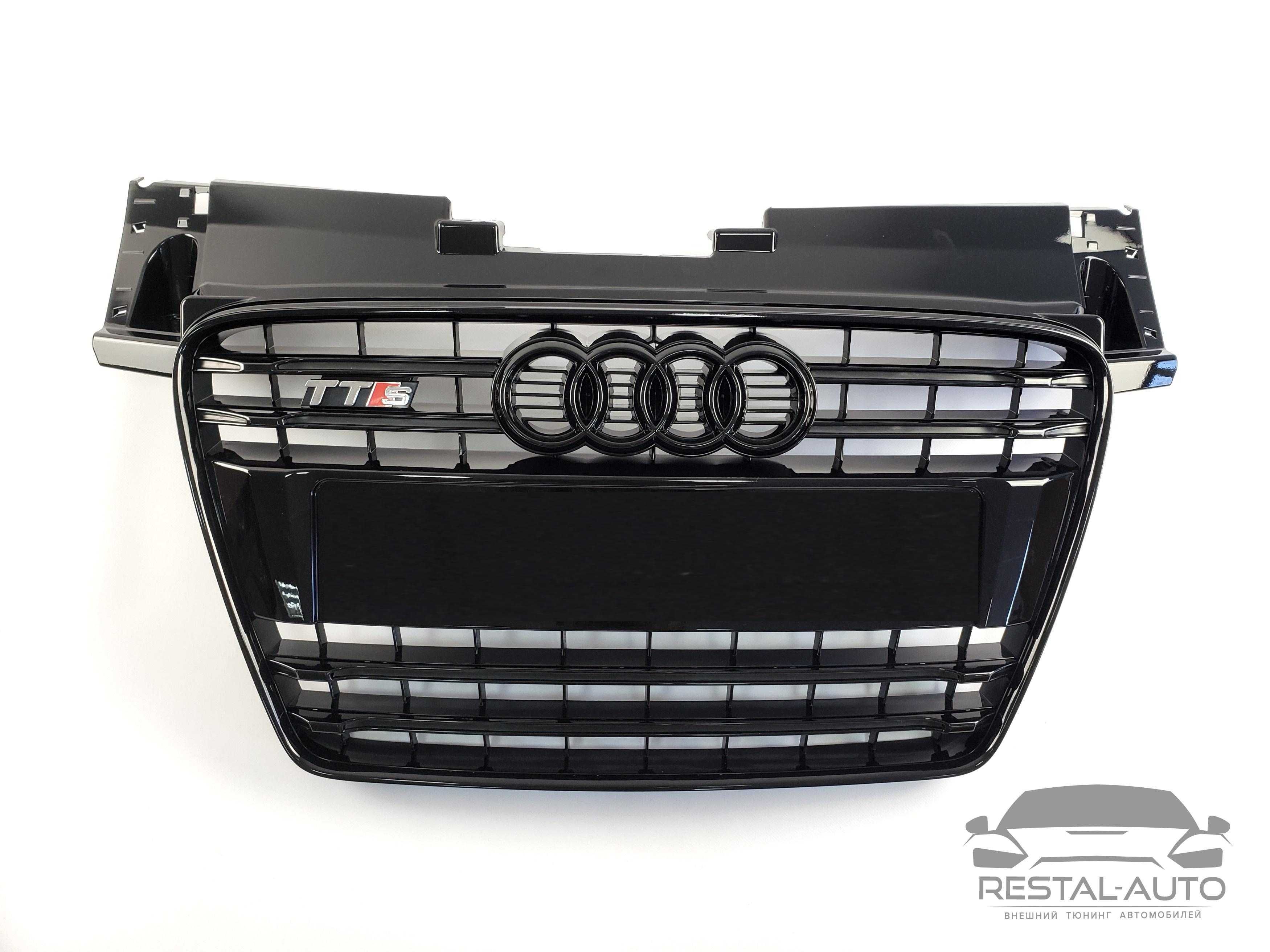 решетка радиатора Audi TT 2010-14г черная с хромом в стиле s-line tts