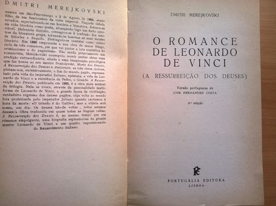 "O Romance de Leonardo de Vinci" - Dmitri Merejkovski