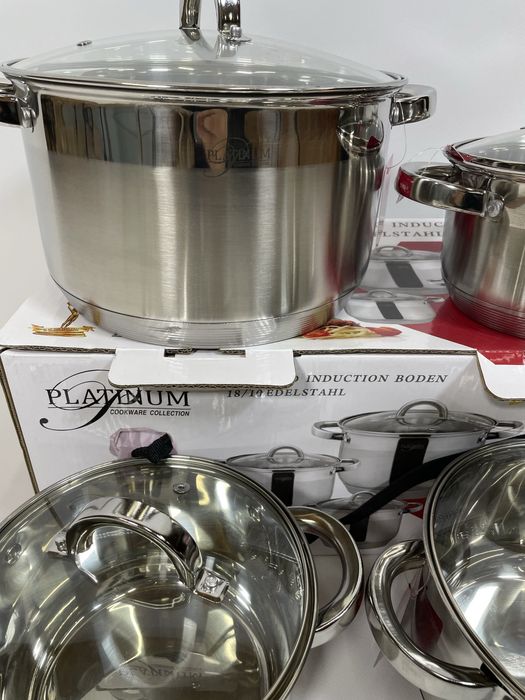 Zestaw czterech garnków ze stali noerdzewnej Platinum