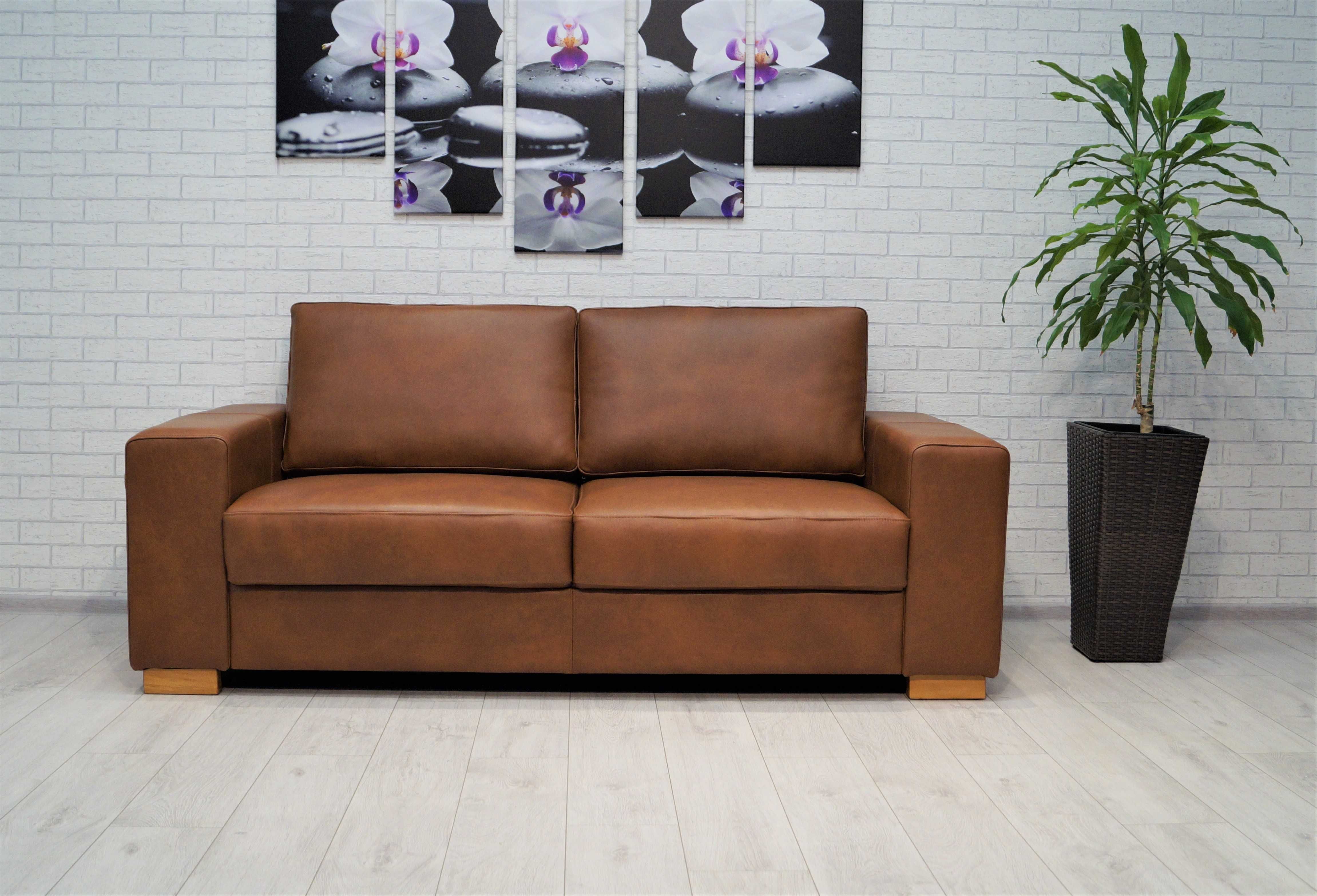 Zestaw skórzany California sofa 190cm + fotel, skóra, PRODUCENT