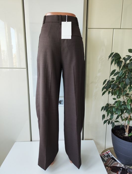 Cos шоколадні брюки із 100% вовни
