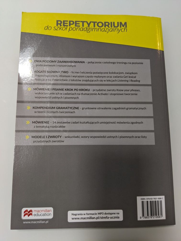 Repetytorium do szkół ponadgimnazjalnych, podręcznik do j.angielskieg