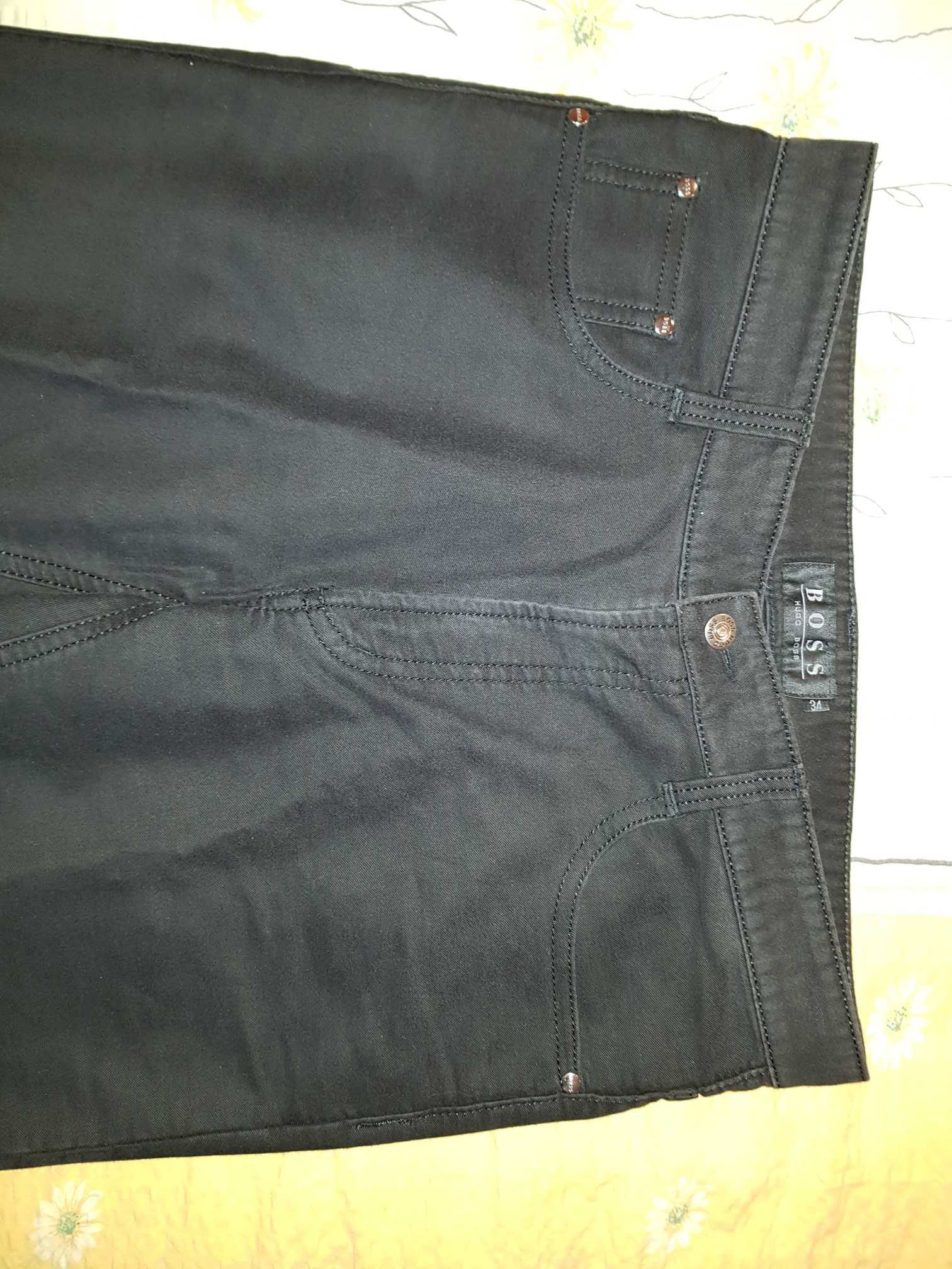 Spodnie męskie czarny jeans Hugo Boss rozm.50