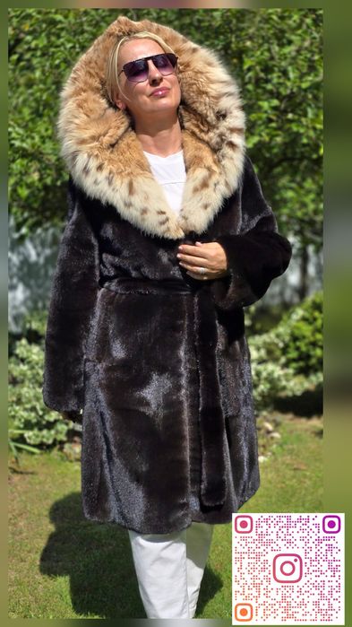 Alessandro Bosso Норкова шуба, норка Blackglama 105 см