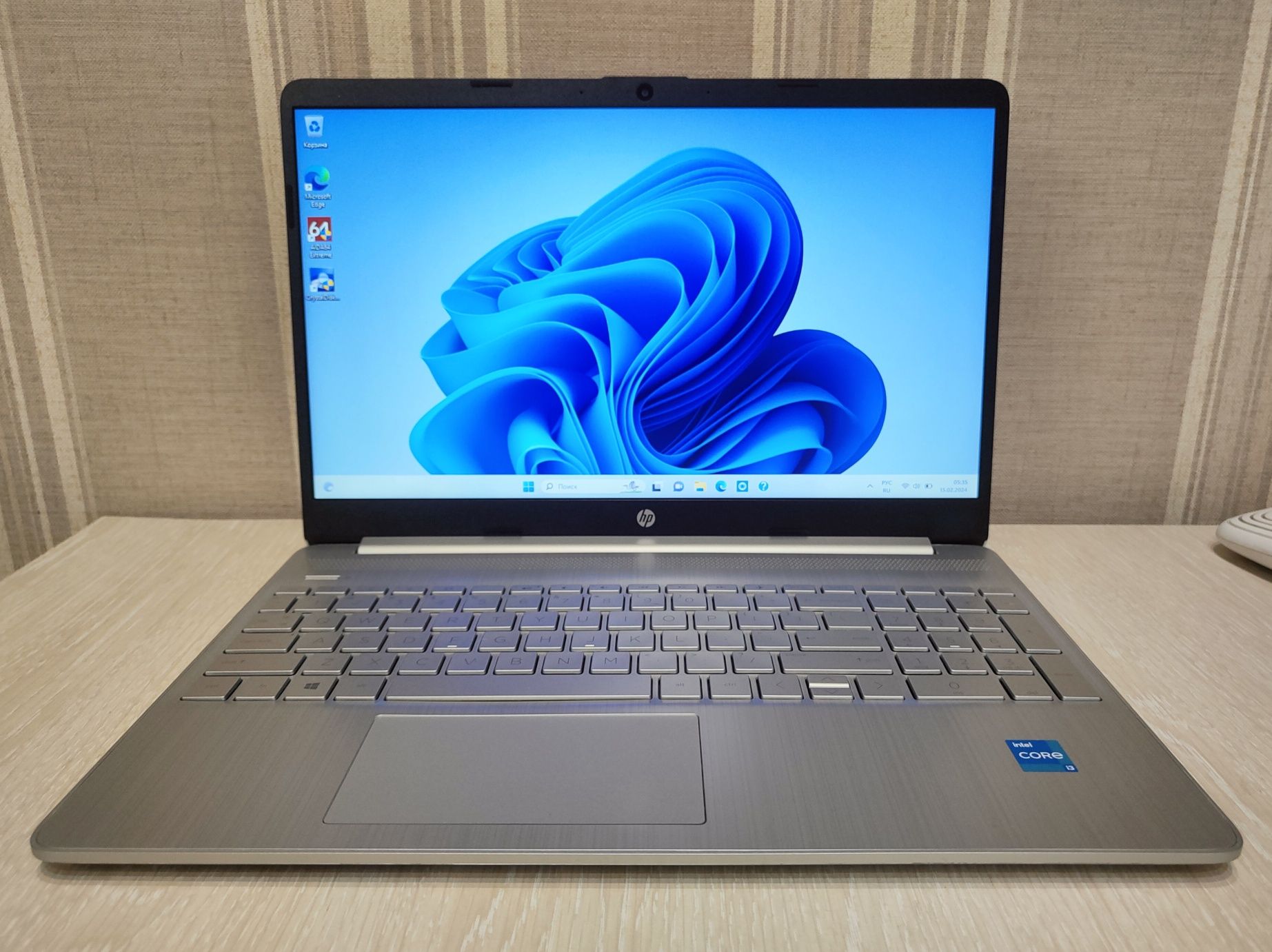 Ноутбук HP 15,6", Core i3-1115G4, 8GB DDR4, 256Gb SSD