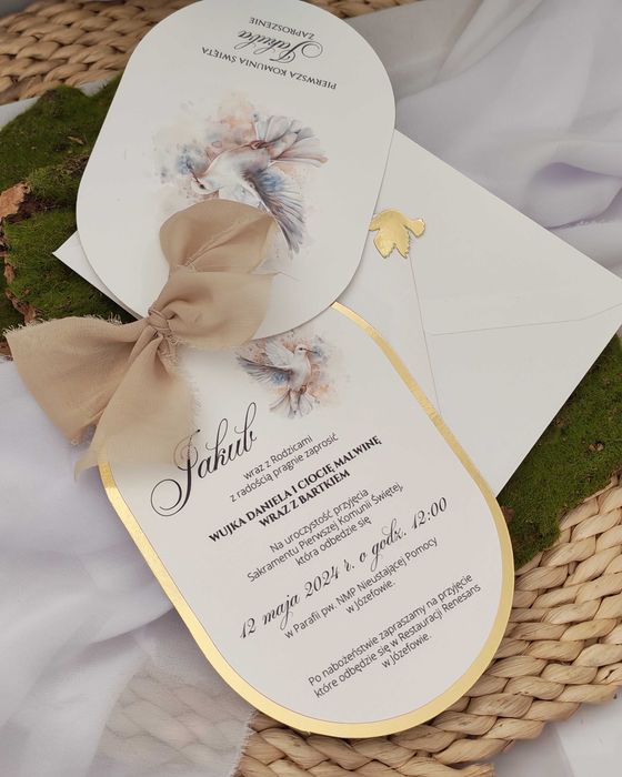 Zaproszenia na komunię/chrzest