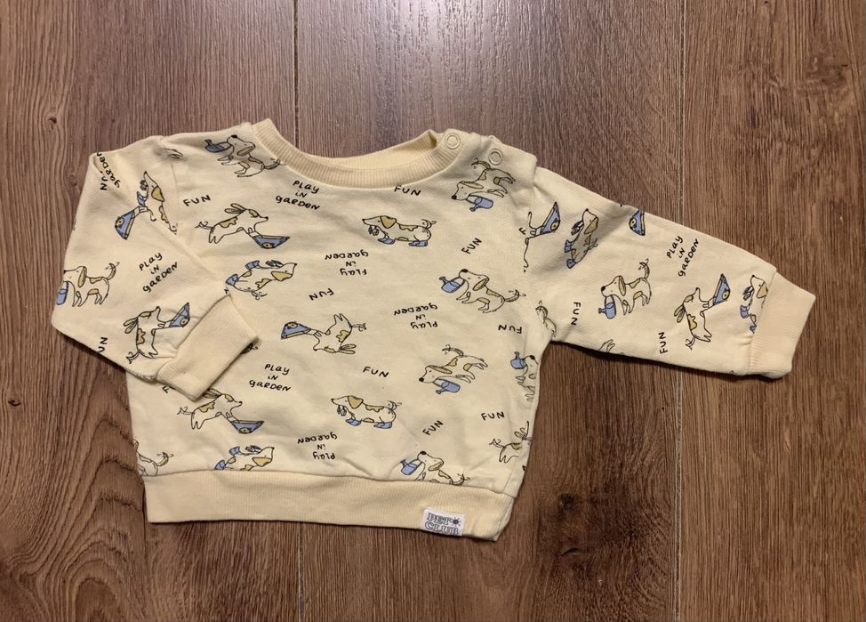 Żółta bluza niemowlęca Fox&Bunny pieski r. 62 68 bluza chłopięca