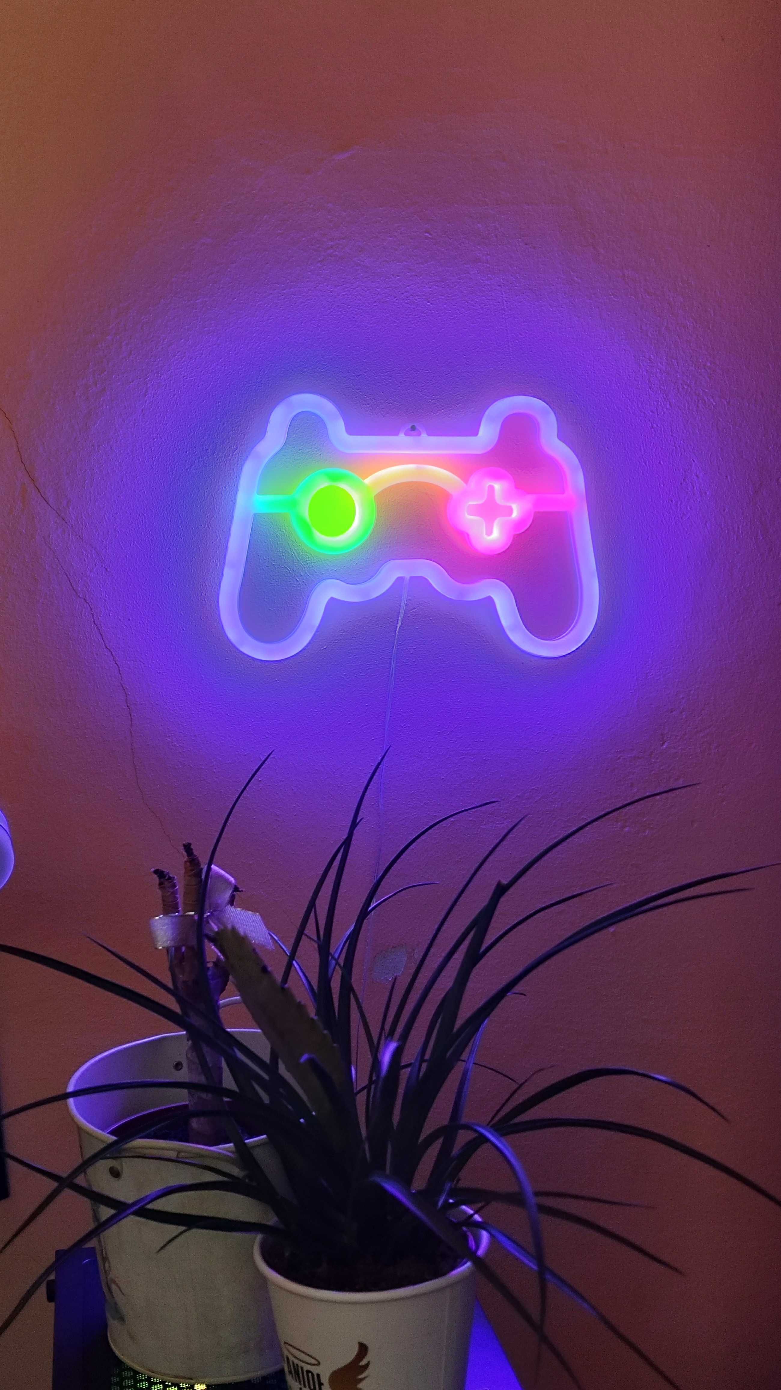 Lampka nocna dekoracyjna neon PAD Gamingowy | Neon pad na ścianę