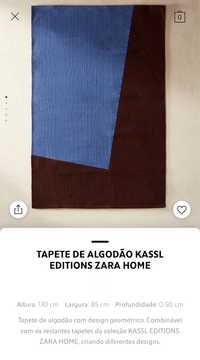 Tapete Algodão KASSL EDITIONS Zara Home NOVO