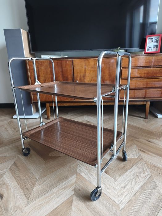 Stolik barek chromowany bauhaus