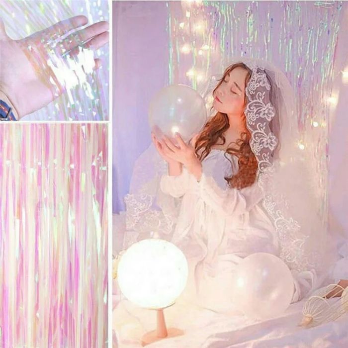 Шторка из фольги дождика на новый год фотозона на корпоратив 2026 рік