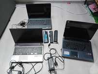 3 laptopy niekompletne + zasilacze