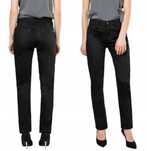 Klasyczne czarne jeansy Goodies z prostą nogawką push-up  38 / 40