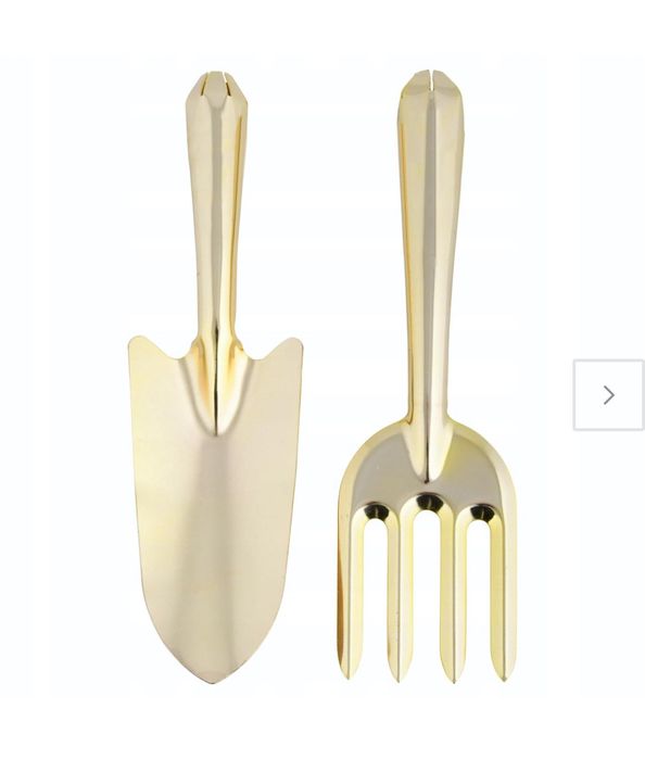 Złote narzędzia ogrodnicze - zestaw