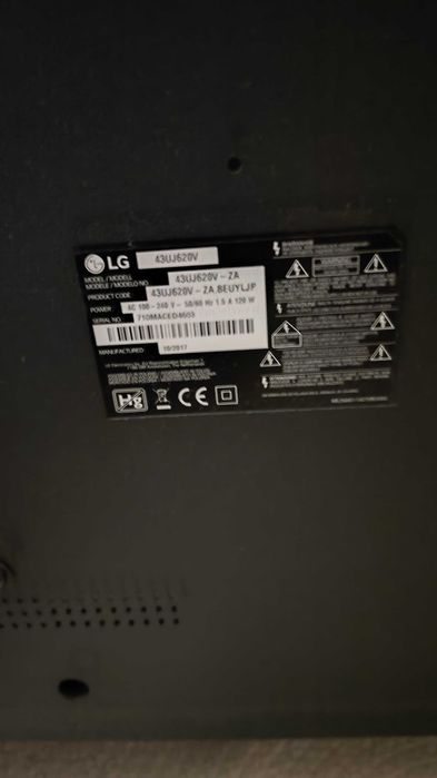 LG 43UJ620V 43" LED UltraHD 4k