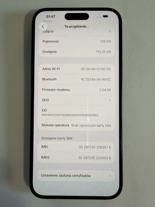 Iphone 16 plus 128gb JAK NOWY