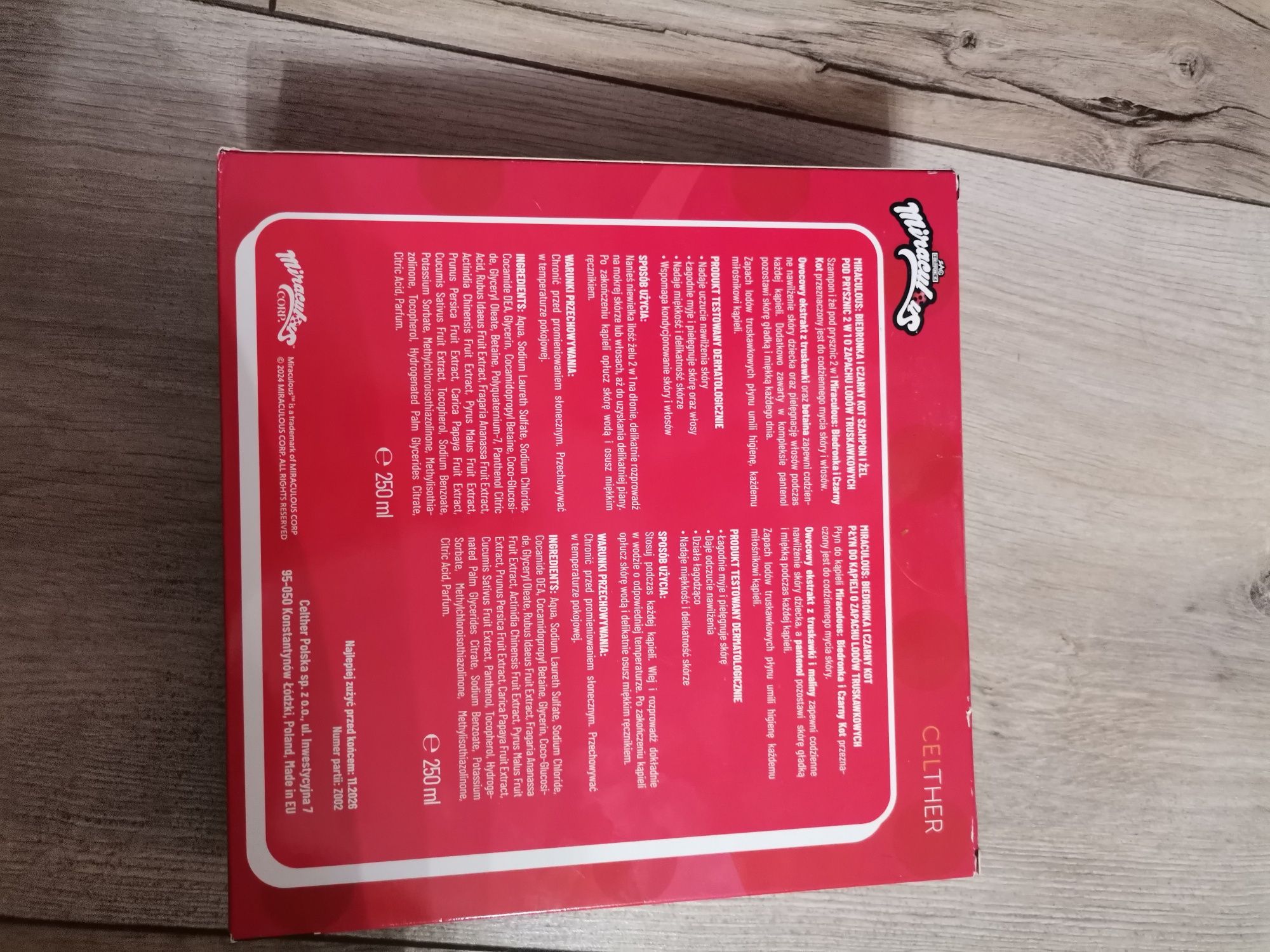Płyn do kapieli plus szampon i żel pod prysznic zestaw biedronka i kot