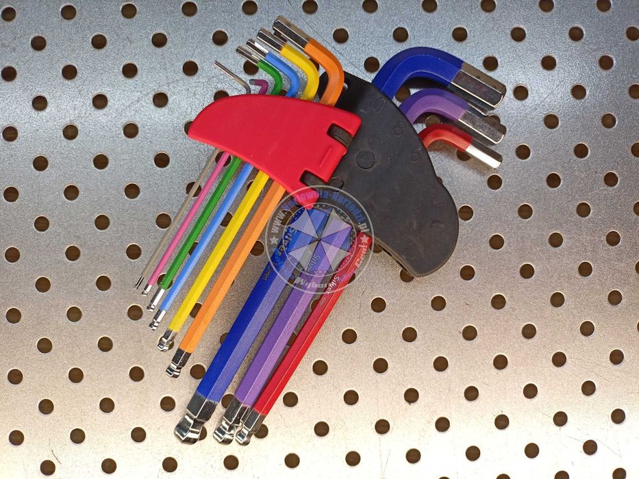 Klucze imbusowe 1,5-10mm 9-el. KULA HEX długie imbusy zestaw imbusów