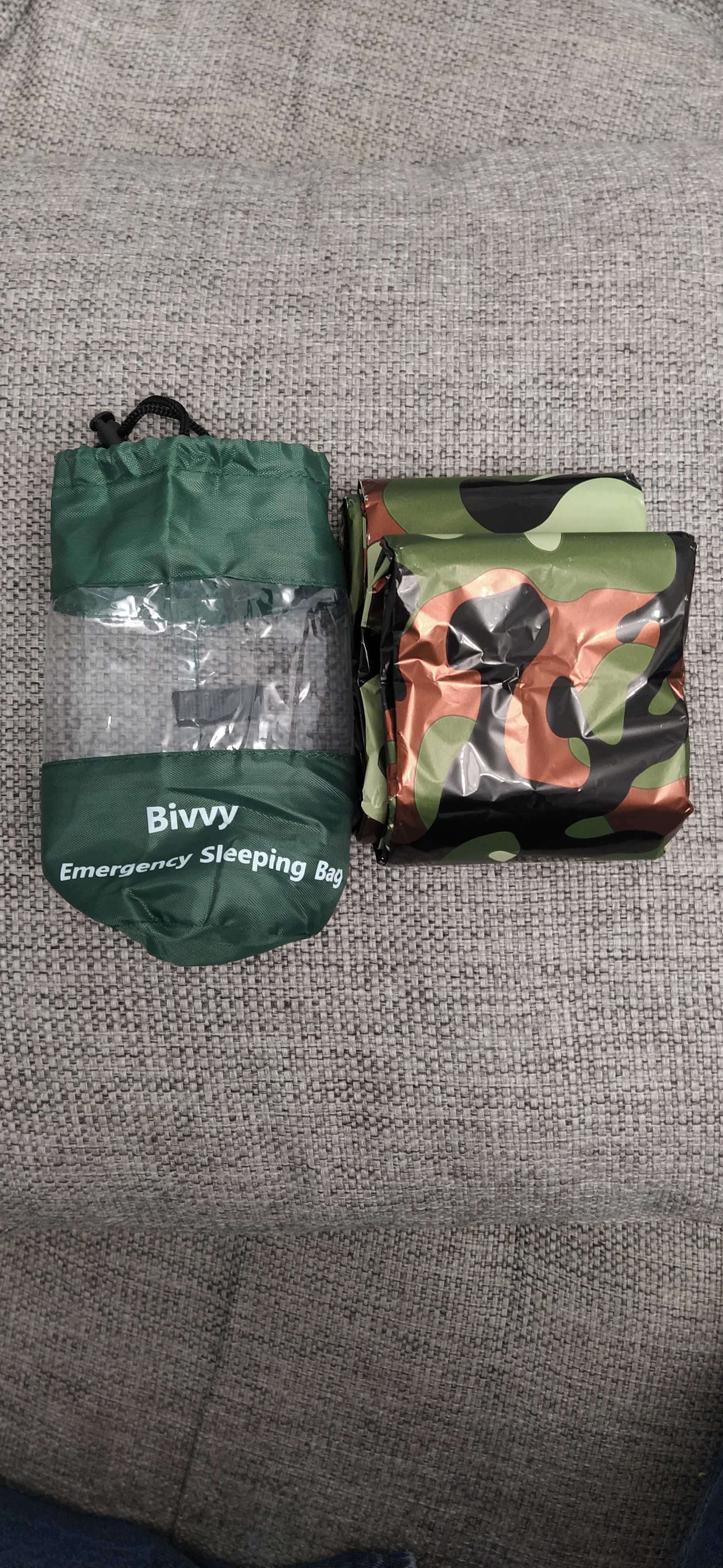 Namiot Śpiwór ratunkowy BIVY Folia ratunkowa Kamuflaż Survival