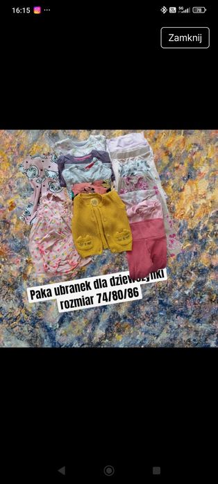 Paka ubranek dla dziewczynki.