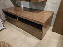 Conjunto mesa de centro e prateleira
