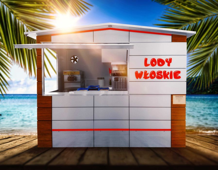 Przyczepa gastronomiczna do lodów wyposażona producent
