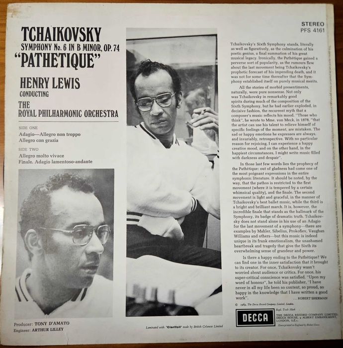Vinil: Tchaikovsky Symphony No.6 un B Minor