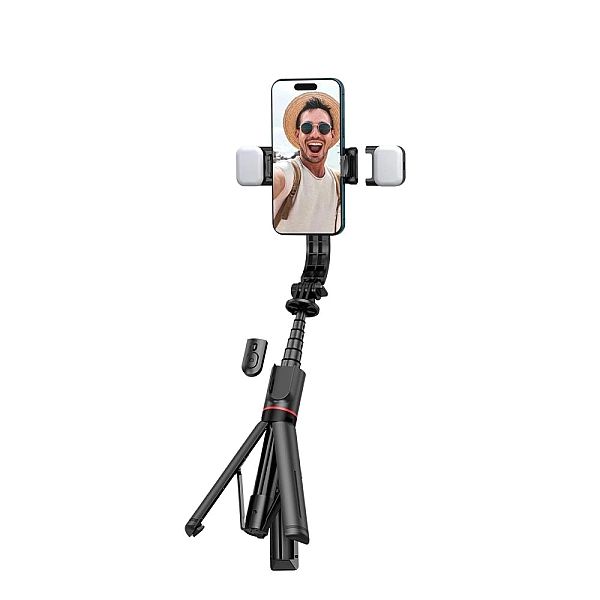 Tech-Protect L05S Wireless Selfie Stick Tripod & Led Light Black