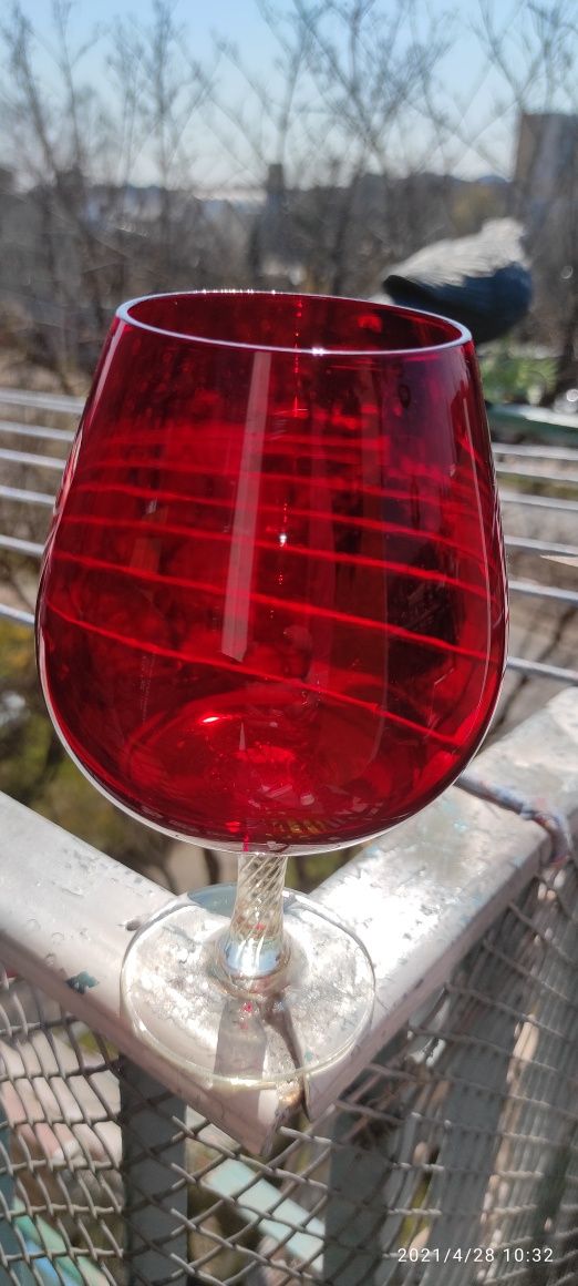 Retro Ruby Red Brandy Glasses czerwony
Kieliszek