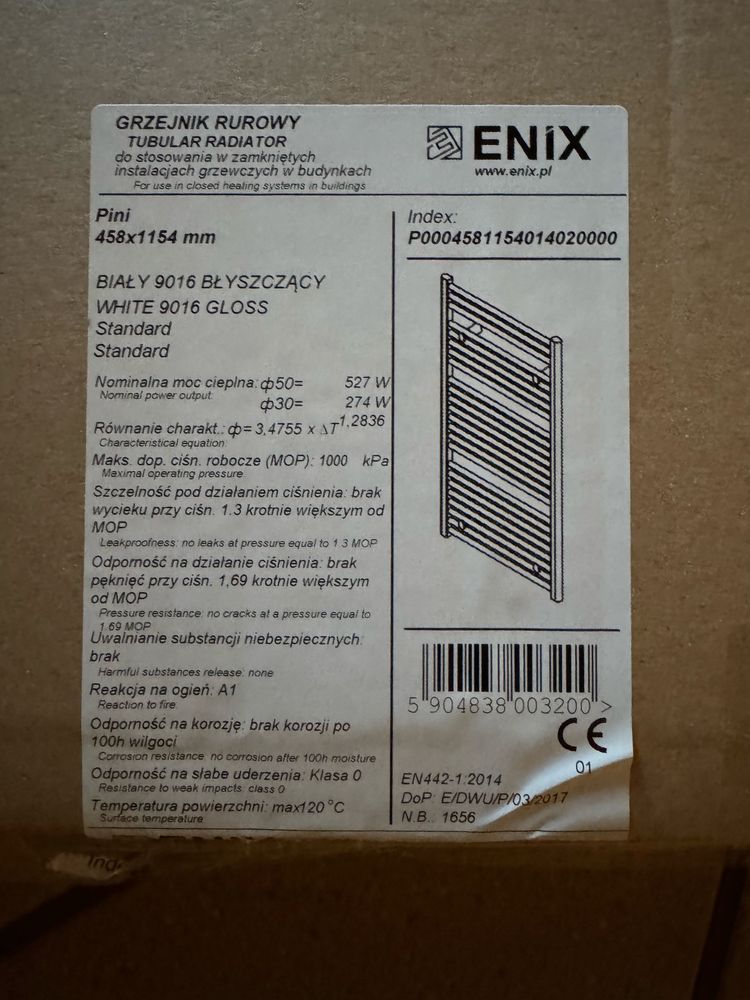 Grzejnik rurowy Enix pini 458x1154