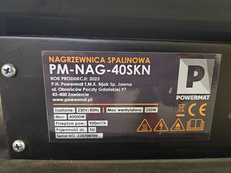 Nagrzewnica Wentylator Olejowo Spalinowy Z Kominem 40k PM-NAG-40SKN