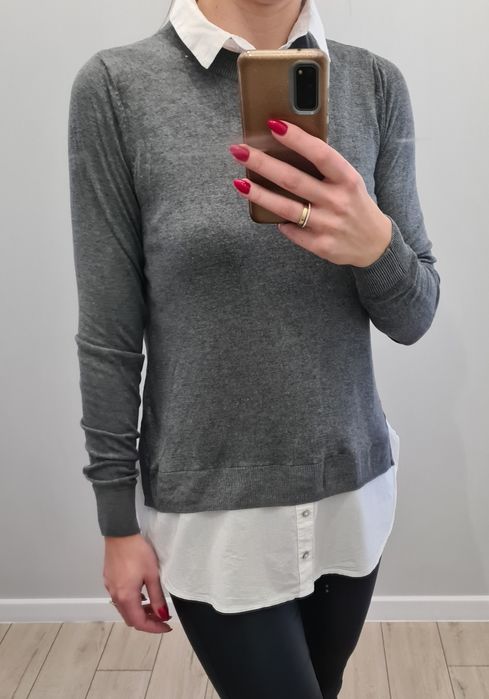 Bluzka z kołnierzykiem (a'la koszula) S H&M MAMA