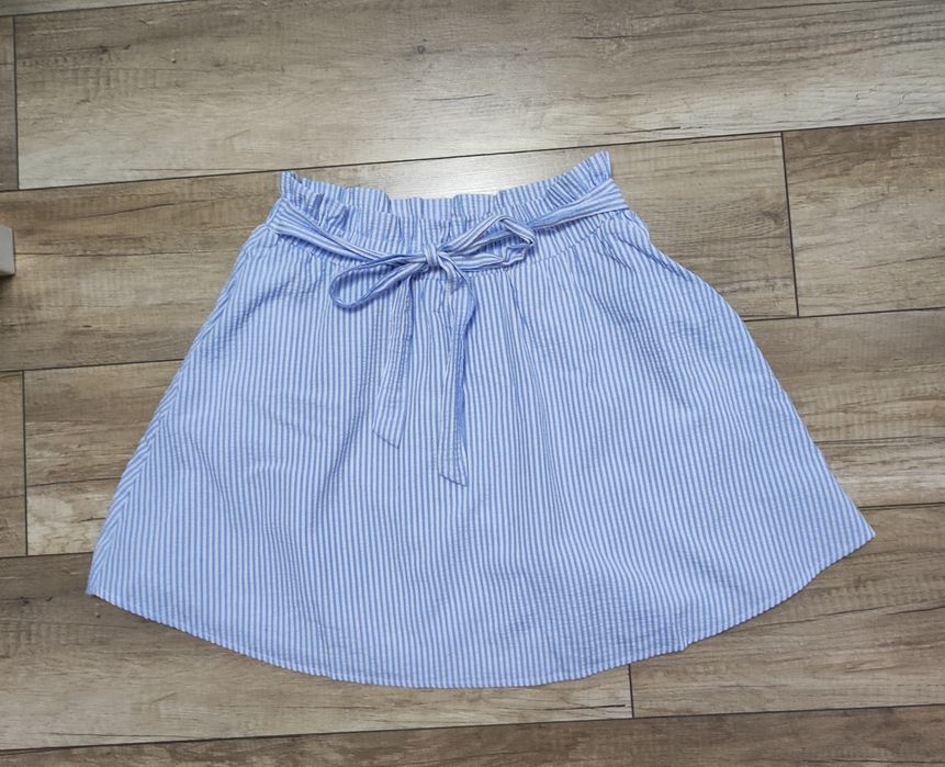 Świetna spódnica letnia z kieszeniami w paski L-XL FB Sister