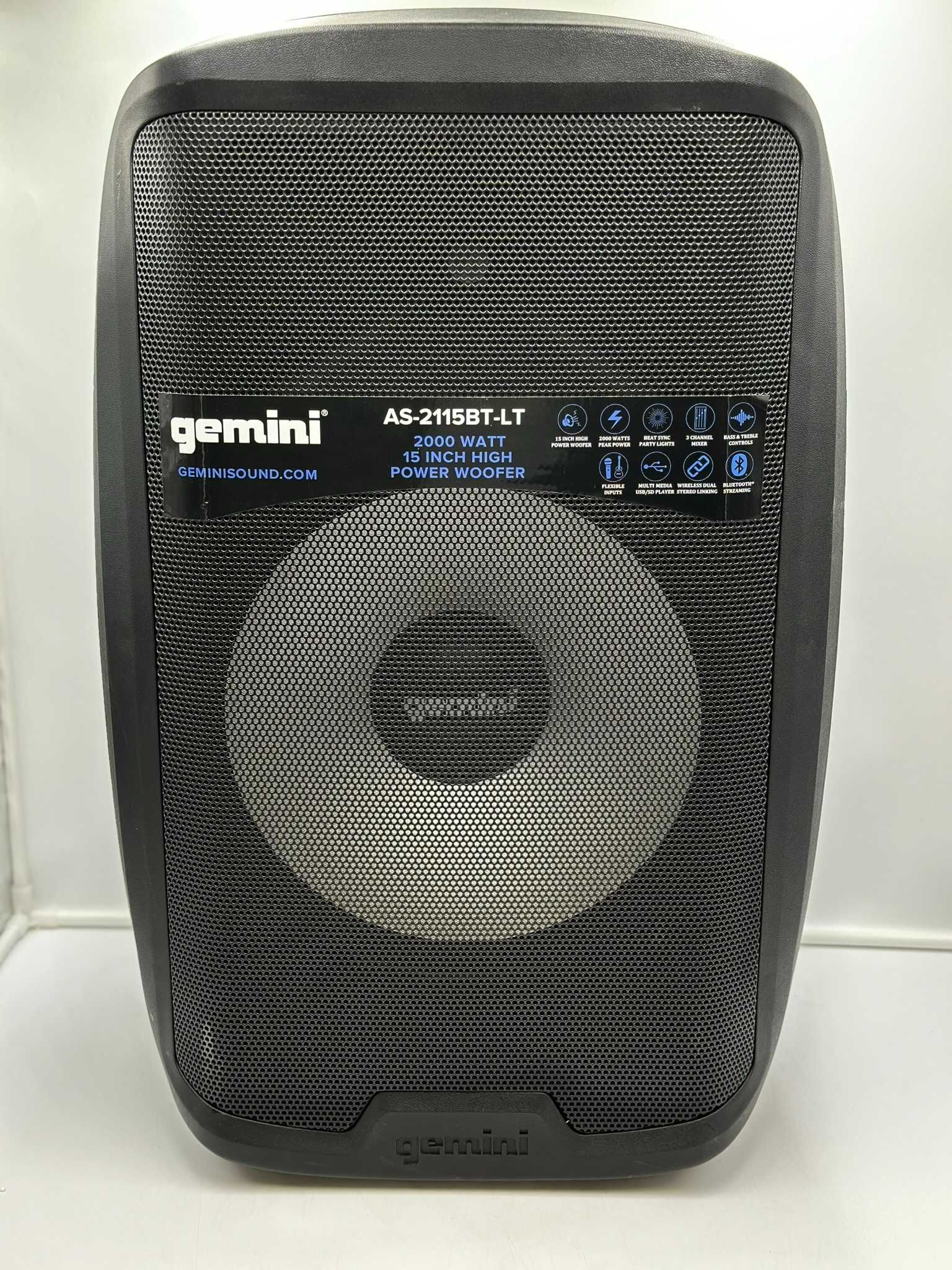 Gemini Sound AS-2115BT-LT 15-calowy głośnik 2000W Bluetooth LED party