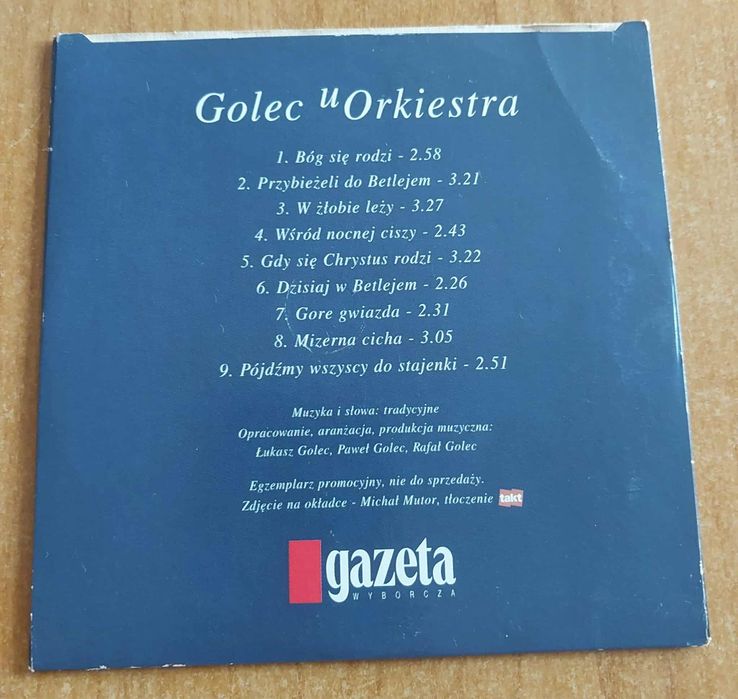 Golec Orkierstwa ,,W niebo głosy" płyta CD kolędy