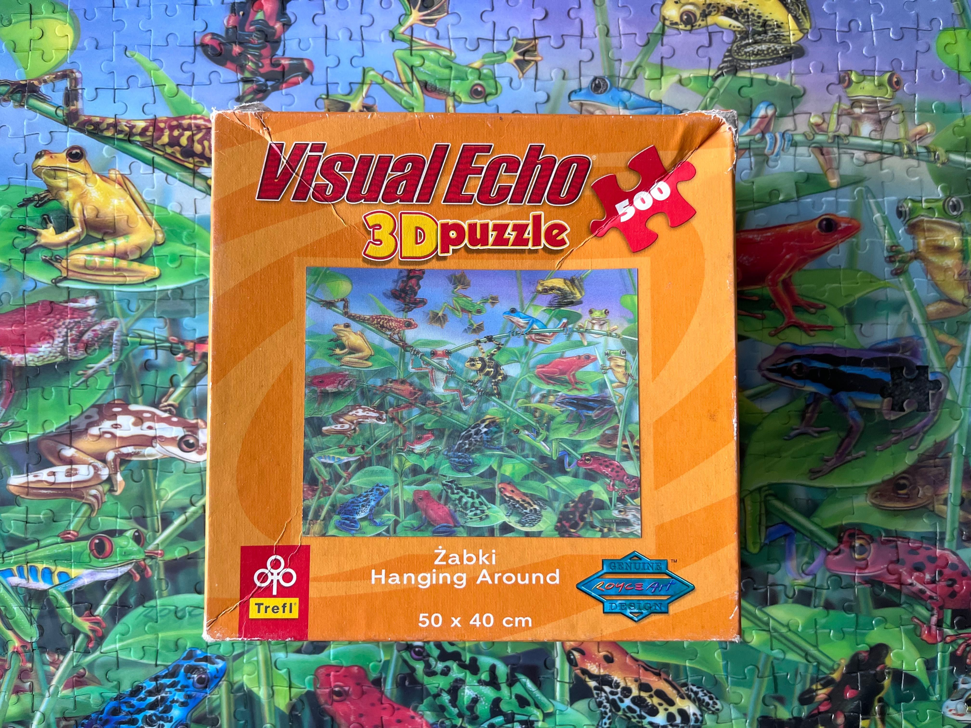 Trefl Visual Echo 3D puzzle 500 elementów brak 1 żaby
