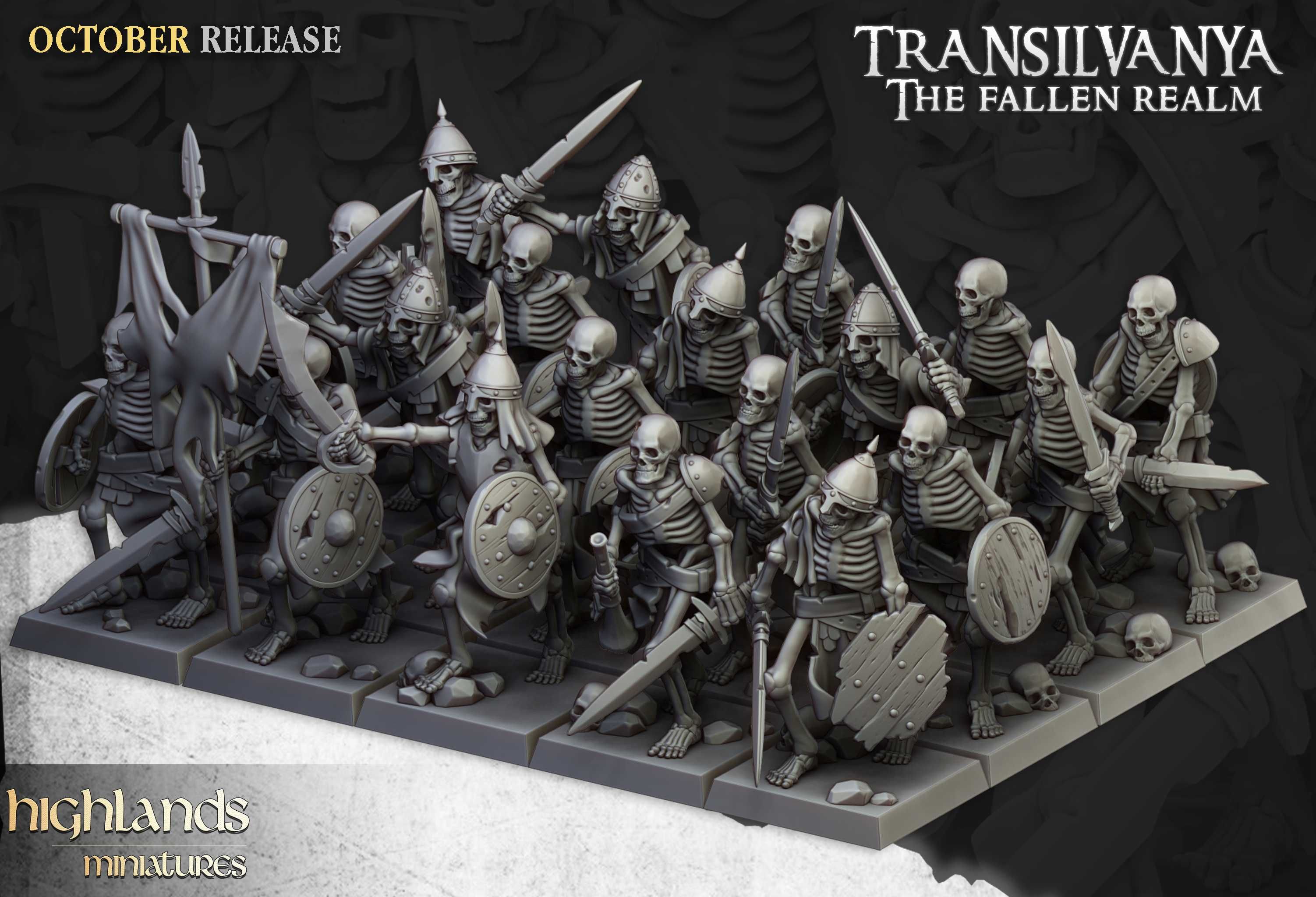 Skeleton Warriors with Swords - WFB ToW AoS - Highlands x10