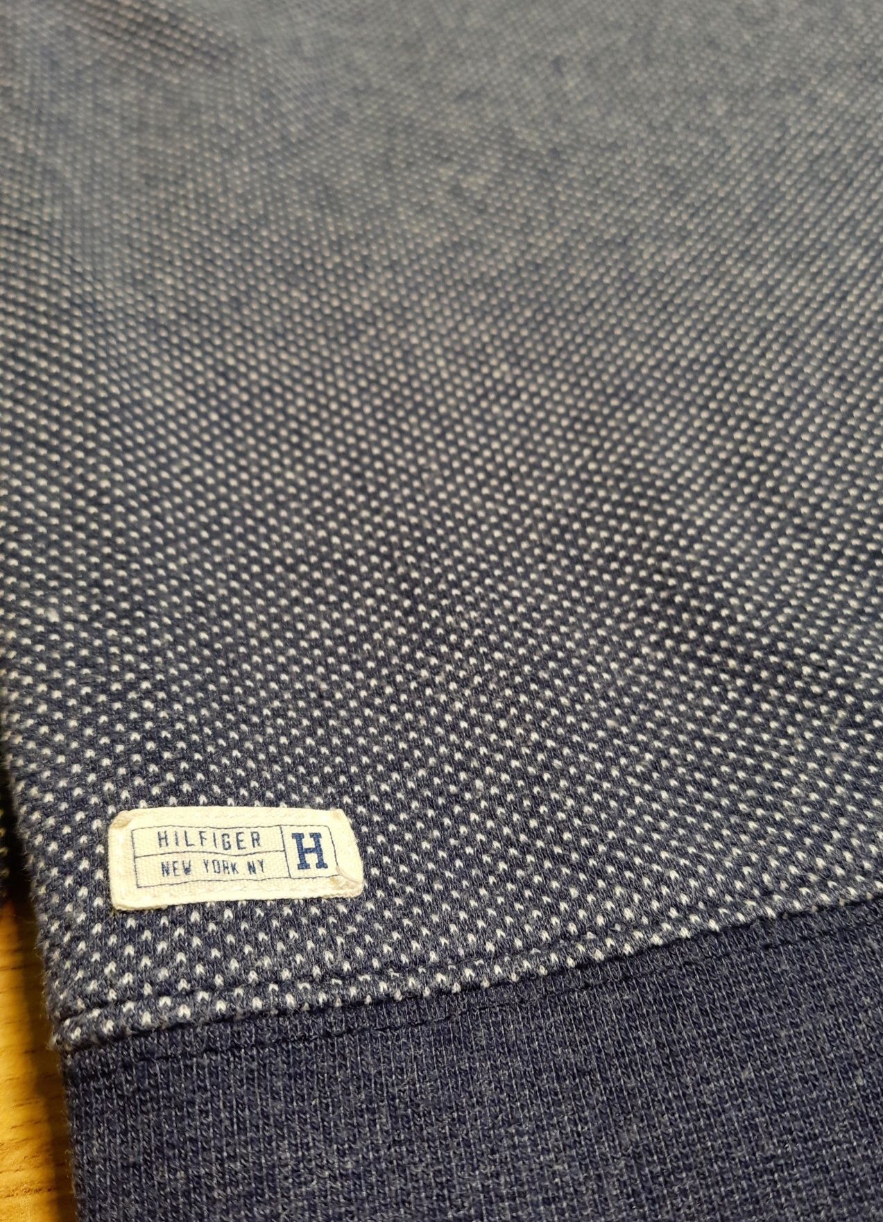 Sweter Tommy Hilfiger L Granatowy w Białe Kropeczki