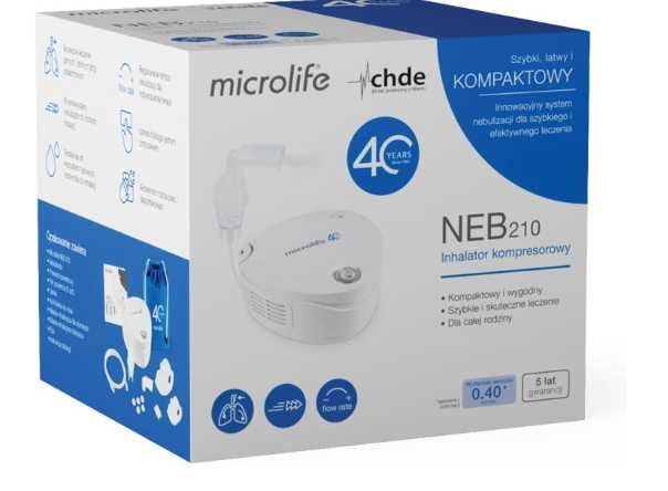 Inhalator Microlife NEB210 z dodatkowym zestawem antywylewowym