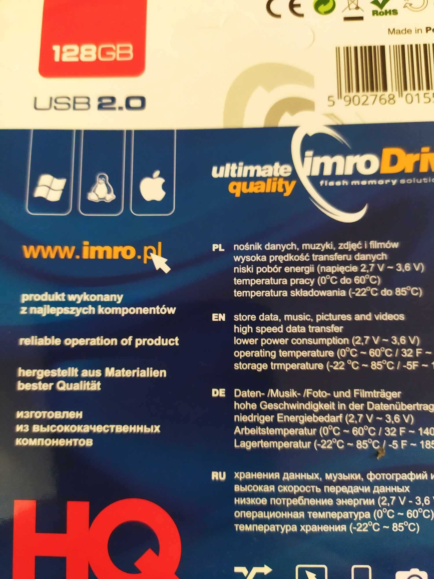 Pendrive  imroDrive 128 GB USB 2.0