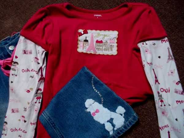 Gymboree 2cz. bluzka + spodnie Parisian Chic Pudel r. 128 8 lat