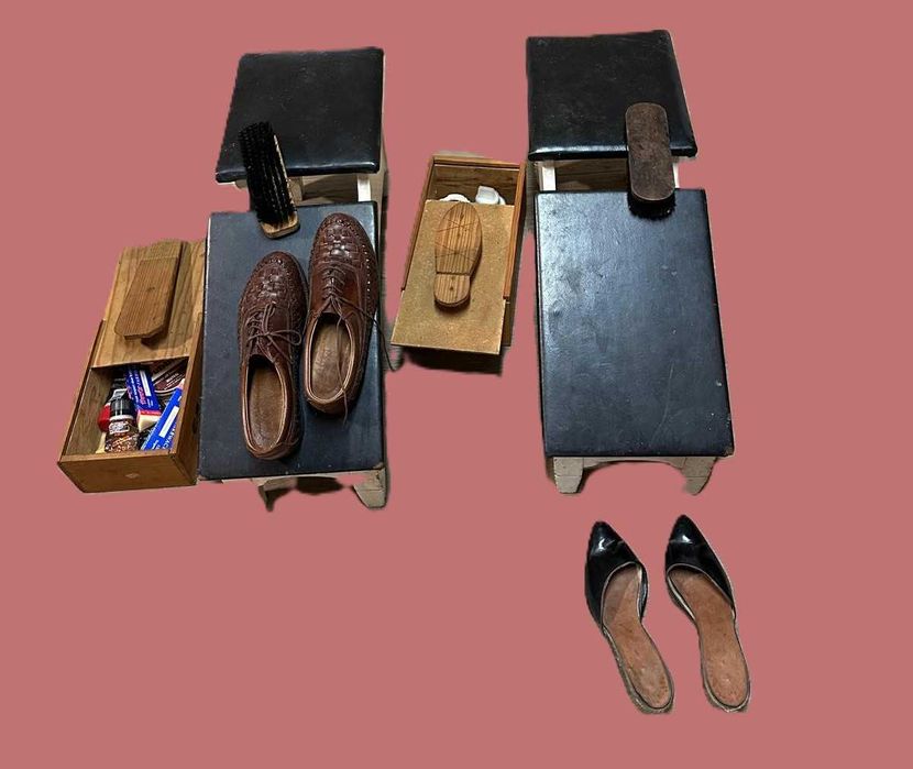 Bancos do engraxar antigos, bancos do engraxador