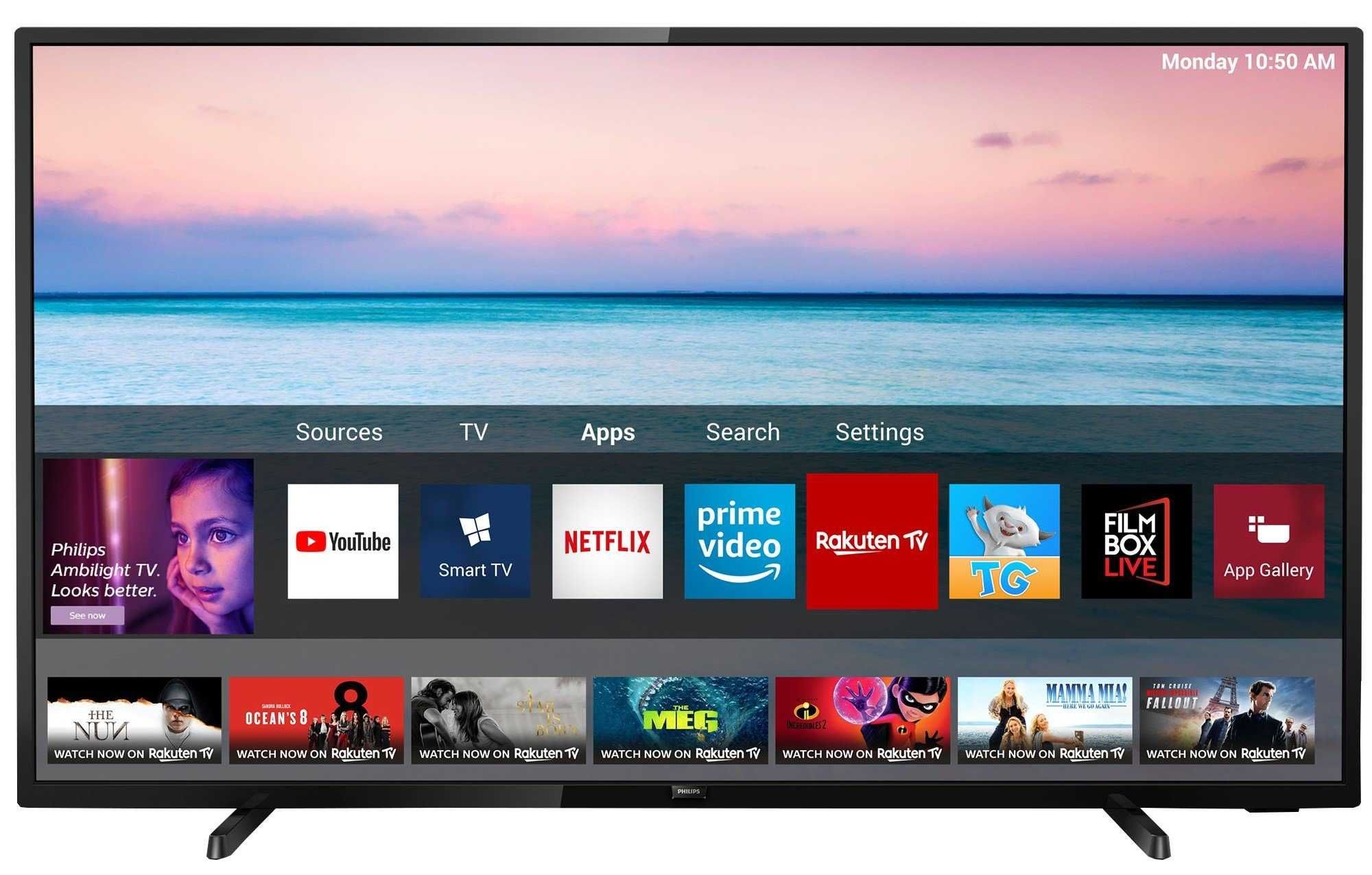 TV PHILIPS 58PUS6504/12 Smart TV, HEVC, UHD 4K, Wi-Fi, PixelPlus, HDR