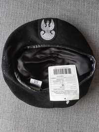 Czarny beret wojsk pancernych wzór 418/mon rozmiar 55