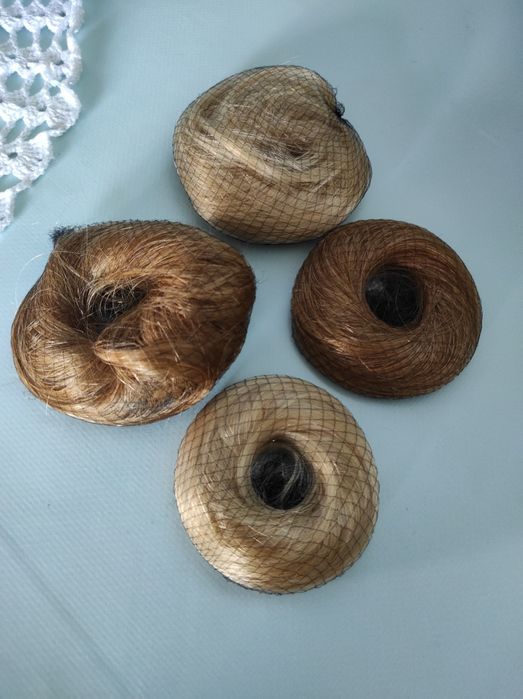 СНатуральная резинка бублик пучок шиньоны хвостик