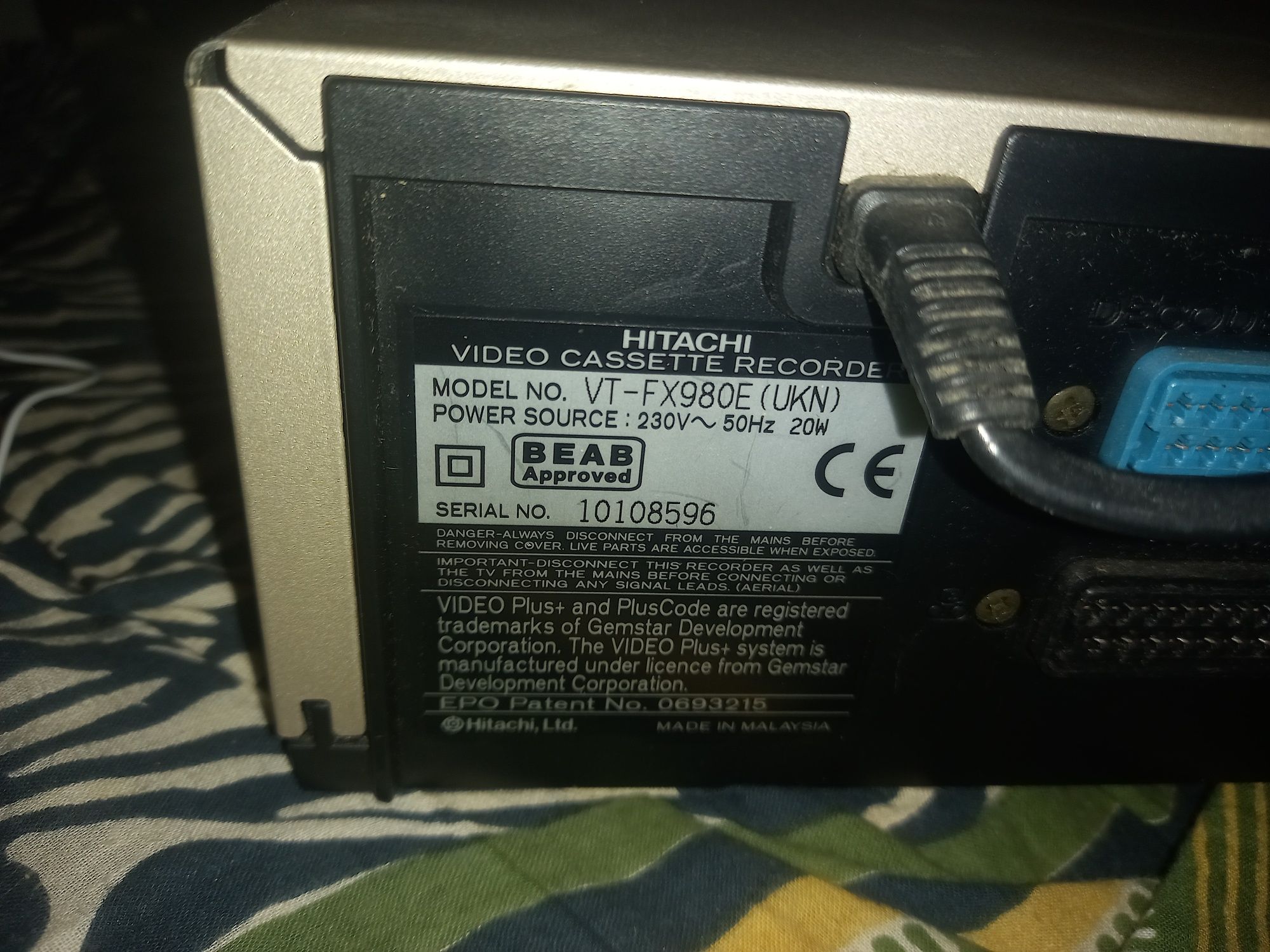 Leitor de Vídeo Vhs Hitachi