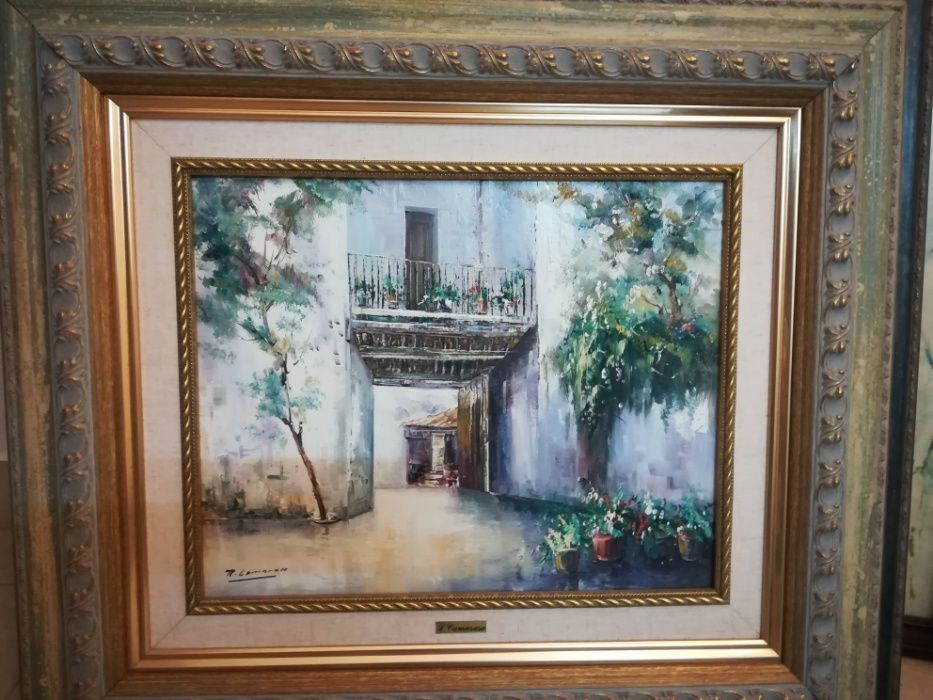 Pintura óleo em tela.